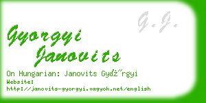 gyorgyi janovits business card